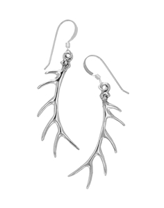 Elk Antler Earring Sterling Silver